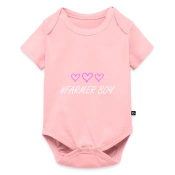 Amour du cœur du garçon fermier - Body à manches courtes Premium Bébé - rose - Devant