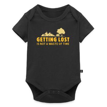 Se perdre - Chemise pour les amoureux de la nature Forest Nature - Body à manches courtes Premium Bébé - noir - Devant