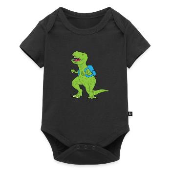 T-Rex dinosaure Dino Scolarisation - Body à manches courtes Premium Bébé - noir - Devant