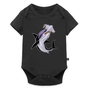 Requin poisson prédateur animal marin requin motif requin marteau - Body à manches courtes Premium Bébé - noir - Devant