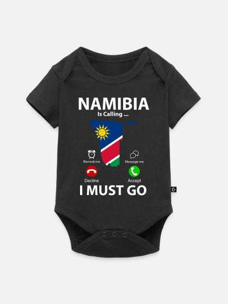 Namibia - Baby Premium Kurzarmbody - Schwarz