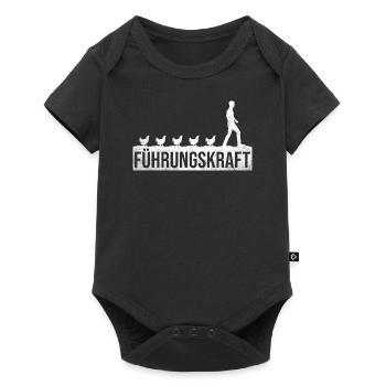 Landwirt Bauern Hühner Führungskraft Geschenk - Baby Premium Kurzarmbody - Schwarz - Vorne