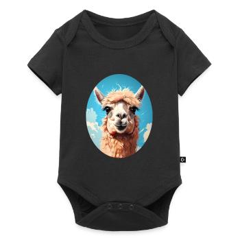 Alpaca - Baby Premium short-sleeve bodysuit - black - Front