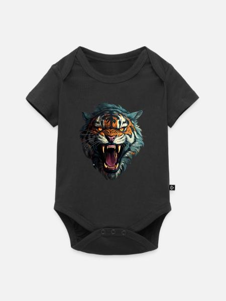 Tiger - Baby Premium Kurzarmbody - Schwarz
