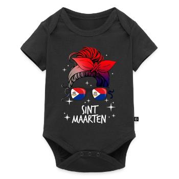 Sint Maarten - Baby Premium Kurzarmbody - Schwarz - Vorne