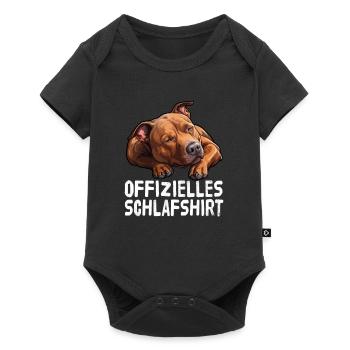 Chemise de sommeil officielle Pitbull - Body à manches courtes Premium Bébé - noir - Devant