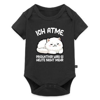 Je respire le chat persan - Body à manches courtes Premium Bébé - noir - Devant