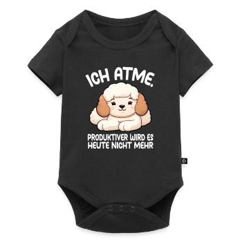 Je respire plus roductivement, il n’y a plus de caniche aujourd’hui - Body à manches courtes Premium Bébé - noir - Devant