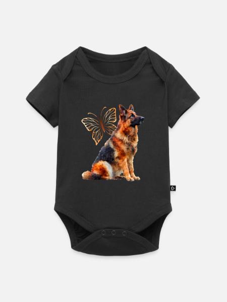 Deutscher Schäferhund - Baby Premium Kurzarmbody - Schwarz