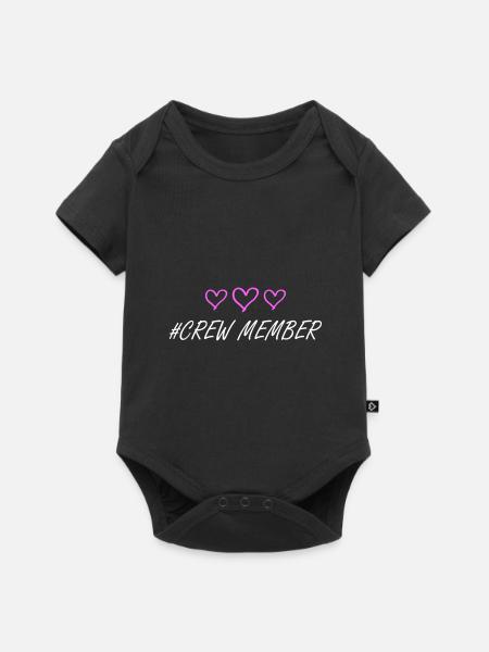 Crew Mitglied Herz Liebe - Baby Premium Kurzarmbody - Schwarz