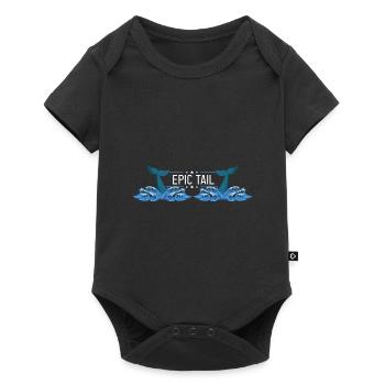 Meeressäuger für Orca-Beobachtung und Buckelwal - Baby Premium Kurzarmbody - Schwarz - Vorne