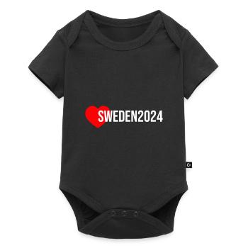 Suède 2024 Vacances du cœur - Body à manches courtes Premium Bébé - noir - Devant