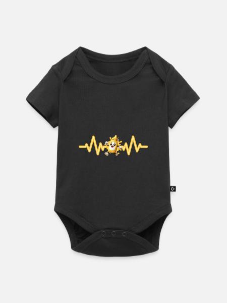 Senf - Baby Premium Kurzarmbody - Schwarz