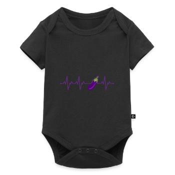 Aubergine - Body à manches courtes Premium Bébé - noir - Devant