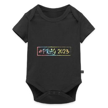 Prag 2023 - Baby Premium Kurzarmbody - Schwarz - Vorne