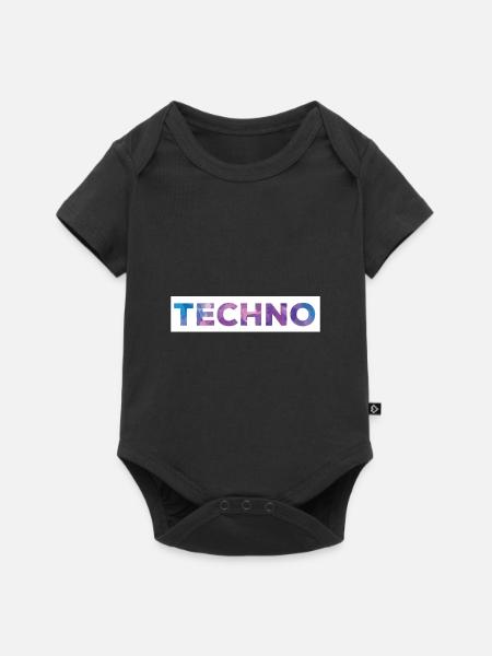 Techno - Body à manches courtes Premium Bébé - noir