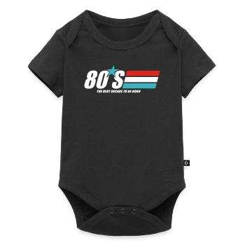 80s Decade Graphic - Baby Premium short-sleeve bodysuit - black - Front