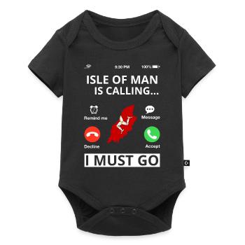 Isle of Man Flagge Triskele Flag of Isle of Man - Baby Premium Kurzarmbody - Schwarz - Vorne