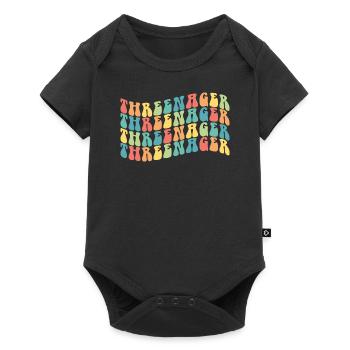 3 ans Threenager Garçons Filles 3ème anniversaire - Body à manches courtes Premium Bébé - noir - Devant
