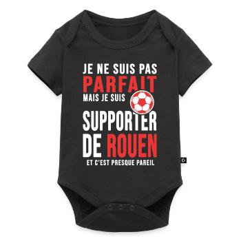 Rouen foot club football supporters rouannais - Body à manches courtes Premium Bébé - noir - Devant