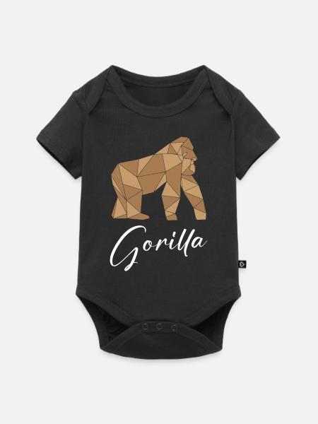 Gorilla - Baby Premium Kurzarmbody - Schwarz