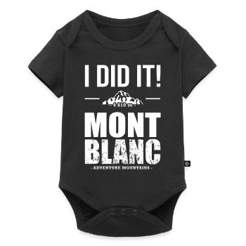 Ich habe es geschafft: Mont-Blanc-Aufstieg, Klettern - Baby Premium Kurzarmbody - Schwarz - Vorne