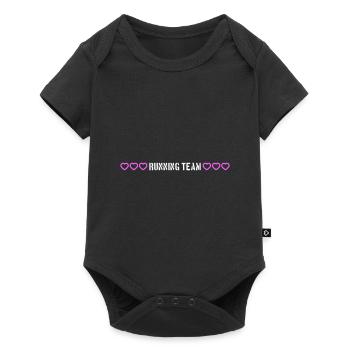 Running Team herzchen - Baby Premium Kurzarmbody - Schwarz - Vorne