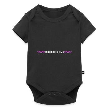 fieldhockey team herzchen - Baby Premium Kurzarmbody - Schwarz - Vorne