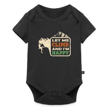 Escalade alpinisme montagnes idée cadeau - Body à manches courtes Premium Bébé - noir - Devant