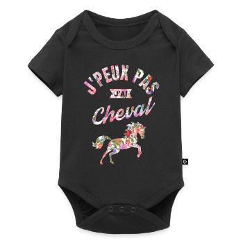 J'Peux Pas J'Ai Cheval - Body à manches courtes Premium Bébé - noir - Devant