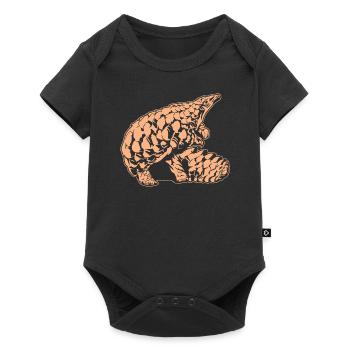 Cool Pangolin Sketch Graphic Wildlife Creature - Body à manches courtes Premium Bébé - noir - Devant