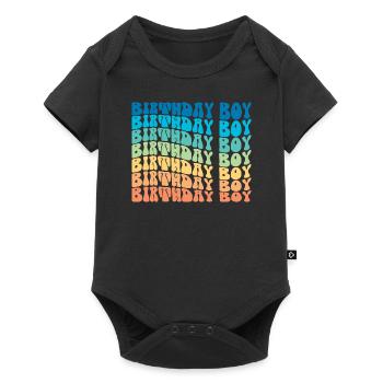Birthday Boy - Groovy Retro Vintage Birthday - Body à manches courtes Premium Bébé - noir - Devant