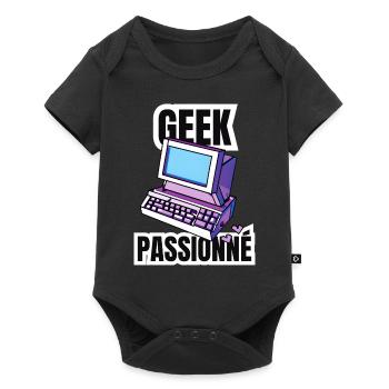 geek passionné - Body à manches courtes Premium Bébé - noir - Devant