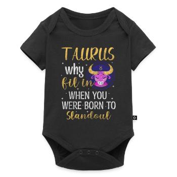 Astrologie du zodiaque Étoiles d’avril - Body à manches courtes Premium Bébé - noir - Devant