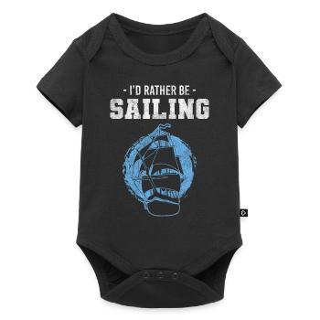Sailing Ship Harbor Anchor Sailor - Baby Premium short-sleeve bodysuit - black - Front