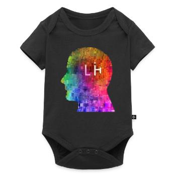 LGBTQIA+ Rainbow AI Glitch - Baby Premium short-sleeve bodysuit - black - Front