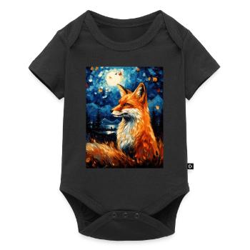Fox Van Gogh Style - Body à manches courtes Premium Bébé - noir - Devant