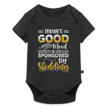 Tobogganing, Snow, Ice - Baby Premium short-sleeve bodysuit - black - Front