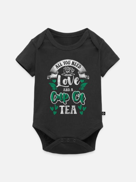 Teetrinker Kamille - Baby Premium Kurzarmbody - Schwarz