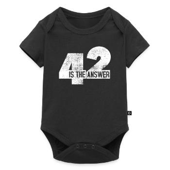 La réponse est 42 - Body à manches courtes Premium Bébé - noir - Devant