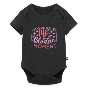 toute ma vie est un moment blond 01 - Body à manches courtes Premium Bébé - noir - Devant