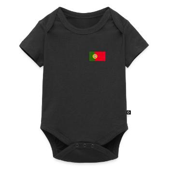 Portugal Drapeau Portugais Cadeau portugais - Body à manches courtes Premium Bébé - noir - Devant