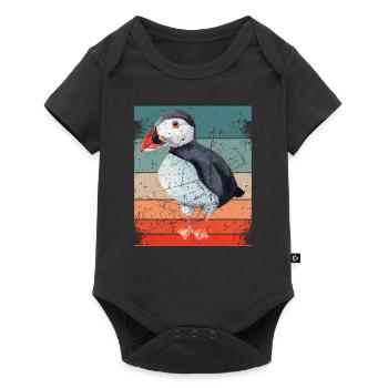 Puffin Parrot Lunde Bird Cadeau - Body à manches courtes Premium Bébé - noir - Devant