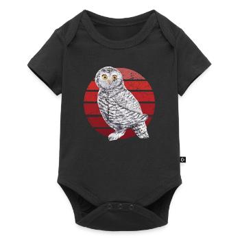 Owl Eagle Owl Animal Woody Owl Barn Owl Fun - Baby Premium short-sleeve bodysuit - black - Front