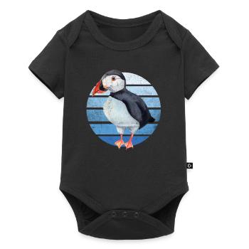 Puffin Parrot Lunde Bird Cadeau - Body à manches courtes Premium Bébé - noir - Devant