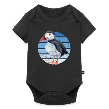 Puffin Parrot Lunde Bird Cadeau - Body à manches courtes Premium Bébé - noir - Devant