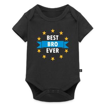 Best bro ever (banners, stars) - Baby Premium short-sleeve bodysuit - black - Front