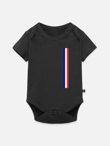 France Paris Tour Eiffel Français Flag Fun - Body à manches courtes Premium Bébé - noir
