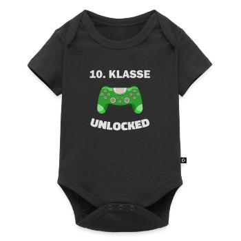 10. Klasse Gamer Deko Zocker Schule Kind Geschenk - Baby Premium Kurzarmbody - Schwarz - Vorne