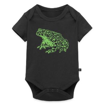 Crapaud Grenouille Graphique Amphibien Aquatique Grenouille Amoureux - Body à manches courtes Premium Bébé - noir - Devant